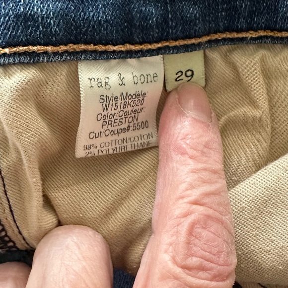 Rag & Bone Preston Blue Skinny Jeans 29 - Picture 4 of 5